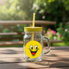Glass Jar with smile face