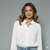 Mandarin Collar Long Sleeve Blouse for girls