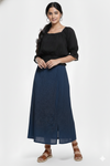 Ribbed Knit Textured Midi Skirts for girls