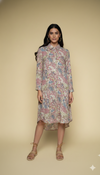 Women's Floral Print Tunic Shirt Dress