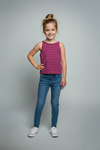 Striped Ribbed Knit Halter Tops for kids