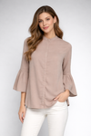 Collarless Ruffle Sleeve Shirt Dress for girls