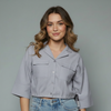 Women's Utility Collar Short Sleeve Top
