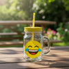 Glass Jar with smile face