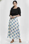 Floral Print Flared Maxi Skirt for girls