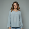Long-Sleeve Embroidered Blouse for girls