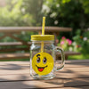 Glass Jar with smile face