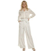 High-Waist Tie-Front Palazzo Trousers
