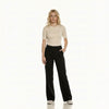 High-Waist Wide-Leg Tailored Trousers