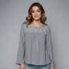 Long-Sleeve Embroidered Blouse for girls