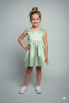 Sleeveless Ruffle Trimmed Girl Dress