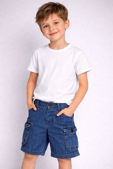 Boys Denim Cargo Shorts