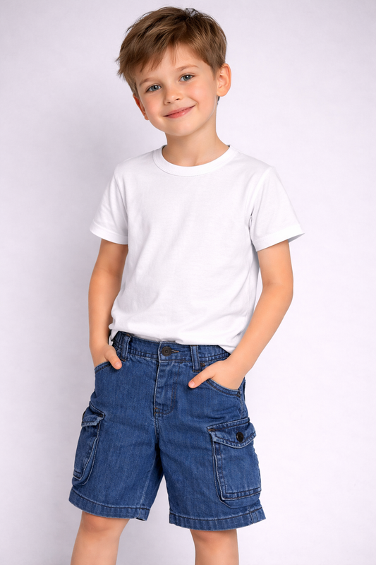 Boys Denim Cargo Shorts