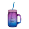 Glass Jar with Straw