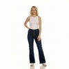 High-Waist Button-Fly Flare Jeans