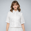 Women's Embroidered Cutlon Collared Blouse