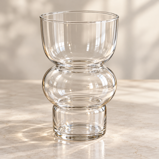 Clear Glass Bubble Vase