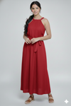 Boho-Chic Smocked Halter Maxi Dress for girls