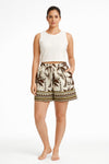 Women's Palm Tree Print Short