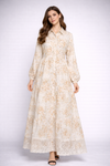 Women's Floral Printed Eyelet Cotton Dress