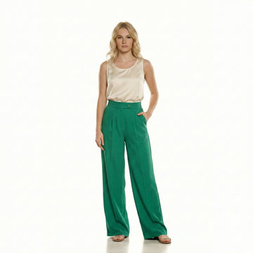 High-Waist Wide-Leg Tailored Trouser