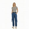 High-Waist Strappy Utility Cargo Trousers