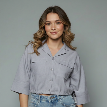 Women's Utility Collar Short Sleeve Top