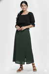 Ribbed Knit Textured Midi Skirts for girls