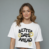 Women's Positive Vibes Graphic Crop Top