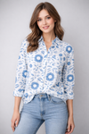 Floral Block Print Shirt Blouse for girls