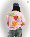 Citrus Print Oversized T-Shirt for Women