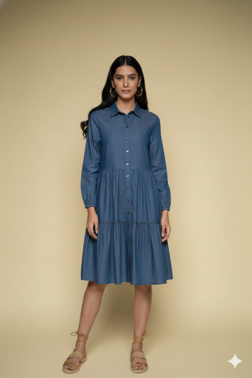 Long Sleeve Tiered Dress for girls