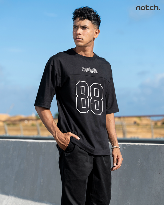 Notch Oversized Varsity Graphic Tee – Men's Streetwear T-Shirt