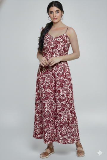 Filigree Print Maxi Dress for girls
