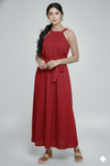 Boho-Chic Smocked Halter Maxi Dress for girls