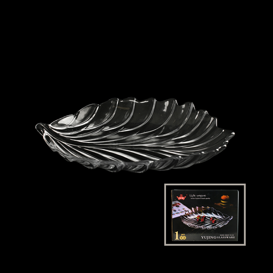 Glass Leaf Platter 30 CM