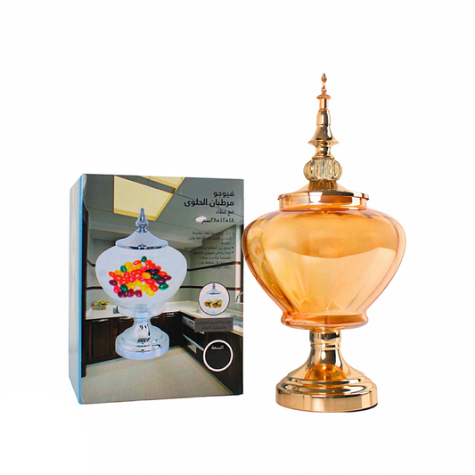 Gold Glass Jar