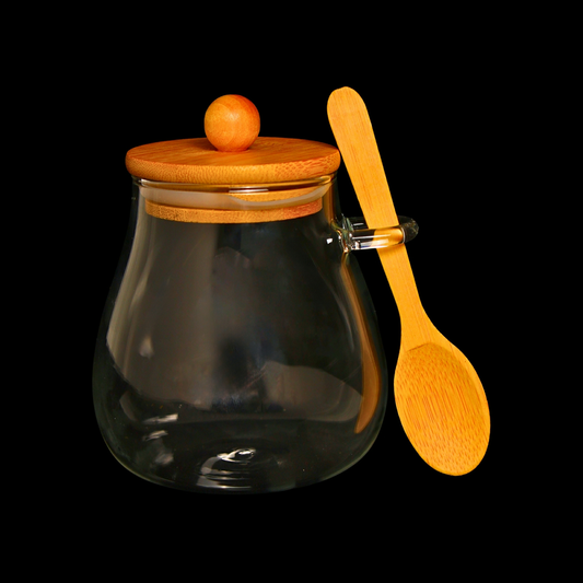 Glass Jar with Spoon 65*95