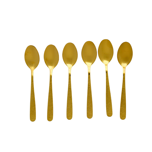 Tea Spoon 6S SS 8GD Gold