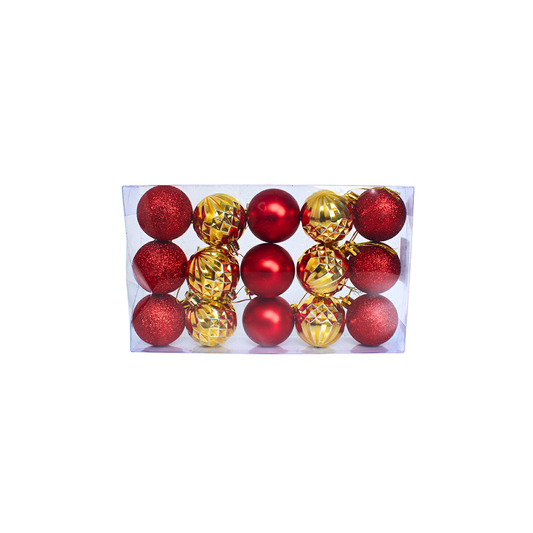 Christmas 15 Bauble gold and red