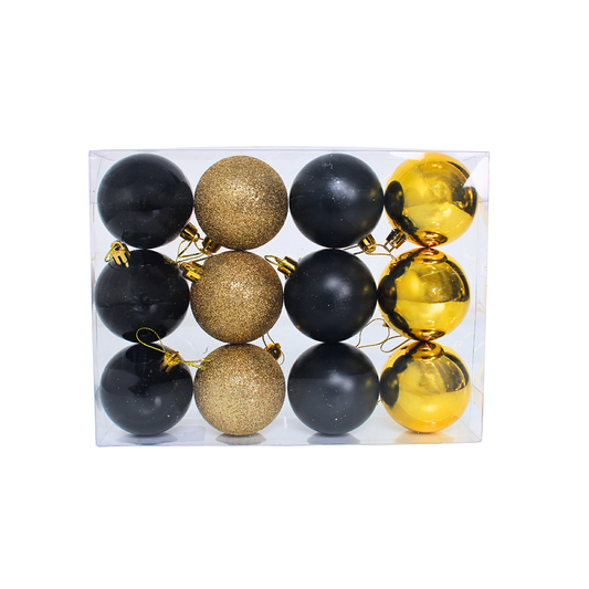 Deluxe Gold & Black Christmas Bauble