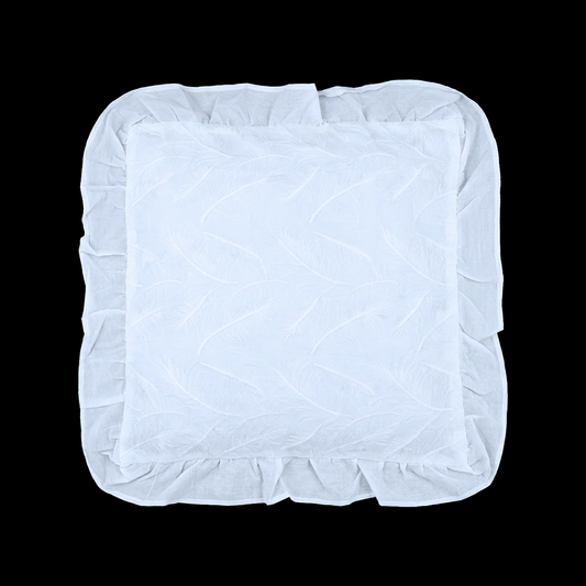 EMB Cushion Cover WH-1
