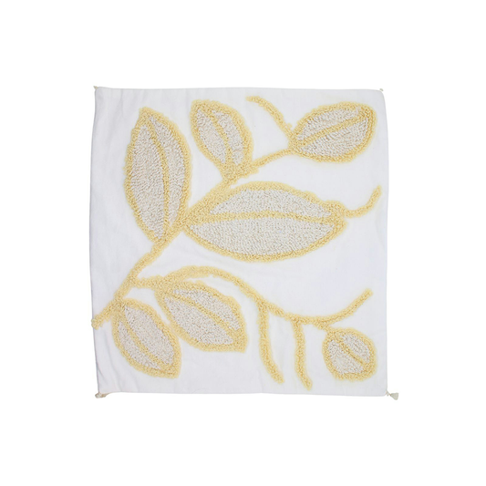 Rust Botanical Tufted Cushion Cover