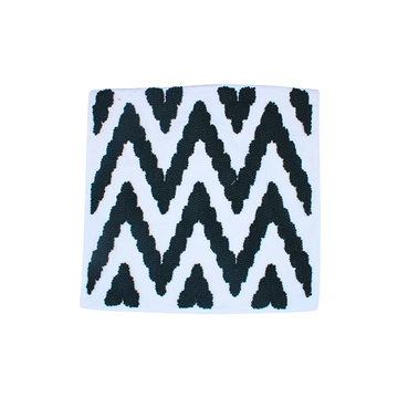 Black White Zigzag Tufted Cushion Cover