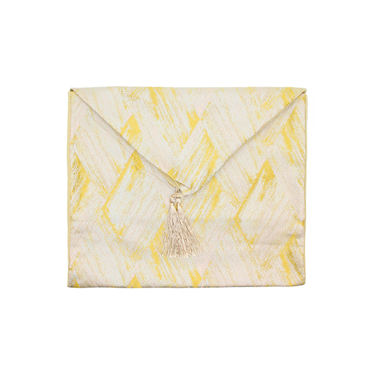 Turquoise Abstract Print Envelope Clutch