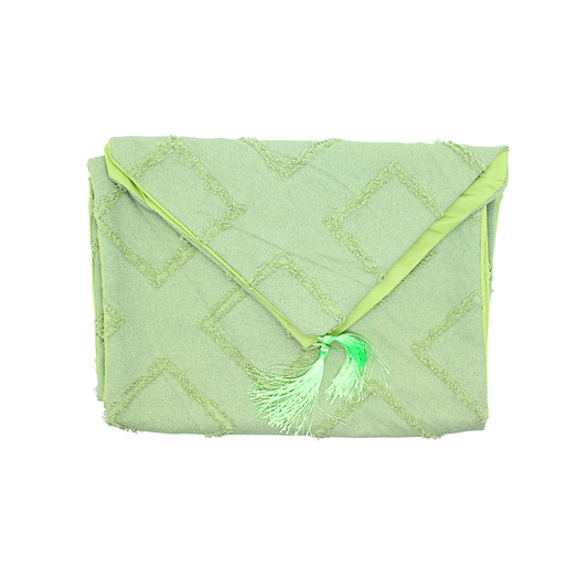 Cream Diamond Textured Envelope Clutch
