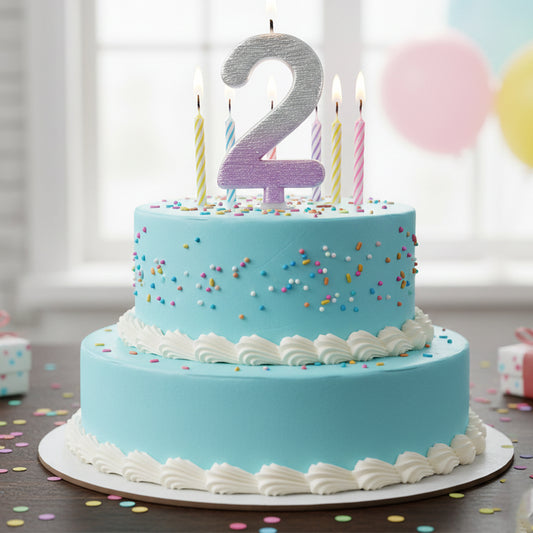 Number Candle Pink Color