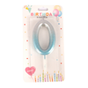 Number Candle Blue Color