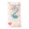 Number Candle Blue Color