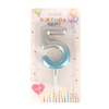 Number Candle Blue Color